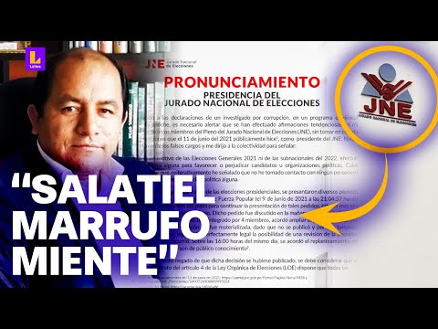 El JNE declaró que son 'falsas' las declaraciones de Marrufo Es una nueva versión de fraude