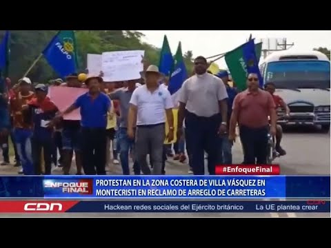 Protestan en zona costera de Villa Vásquez en Montecristi en reclamo de arreglo de carreteras: Cibao
