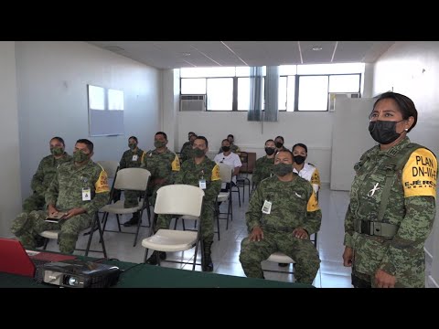 Personal del Ejército Mexicano recibe cursos de capacitación en materia de DDHH.