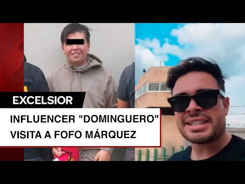 Influencer Dominguero llega al penal de Barrientos para visitar a Fofo Márquez