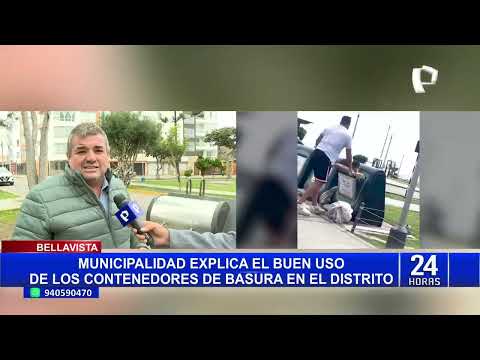 Bellavista: así fue rescate de reciclador que quedó atrapado en contenedor