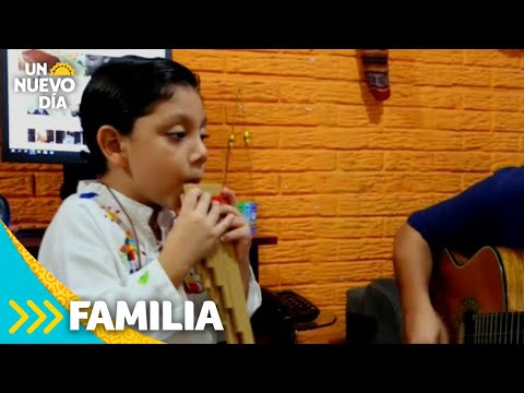 Niño aprende a tocar la zampoña en la cuarentena | Un Nuevo Día | Telemundo