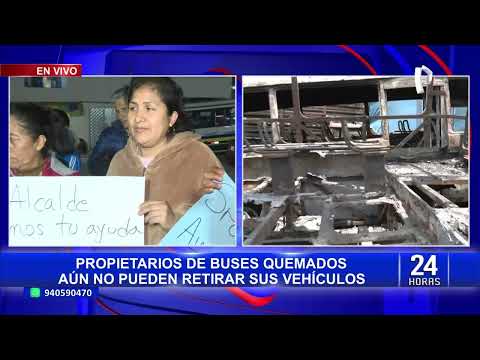 Dueños de buses quemados en Independencia piden ayuda: Necesitamos trabajar para comer