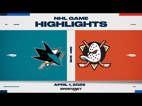 NHL Highlights | Sharks vs. Ducks - April 1, 2025