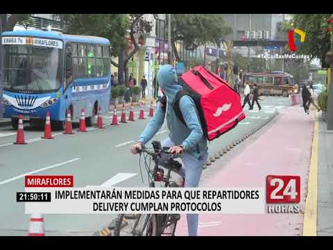 Miraflores: implementarán medidas para que repartidores de delivery cumplan protocolos sanitarios