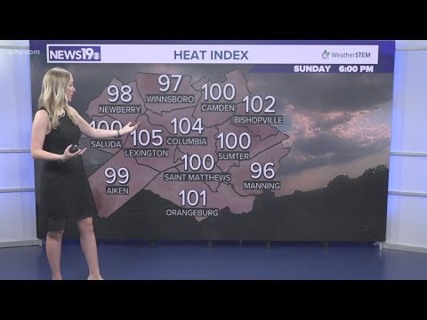 Another hot day in South Carolina plus a look at the 7 day forecast