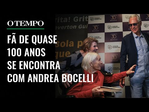 Vovó Dorita: fã de Andrea Bocelli realiza o sonho de encontrar o ídolo que marcou sua vida