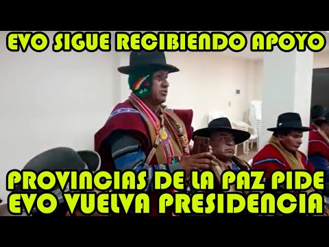 EVO MORALES SE REUNE CON LOS REPRESENTANTES DE LAS CUATRO PROVINCIAS DE LA PAZ..