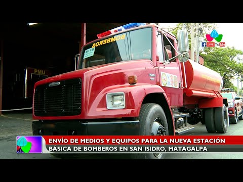Envían equipos y medios para la nueva estación básica de bomberos en San Isidro, Matagalpa