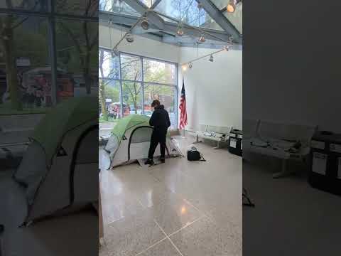 Protesters Launch Indoor Gaza Encampment at Fordham’s Lincoln Center Campus #shorts