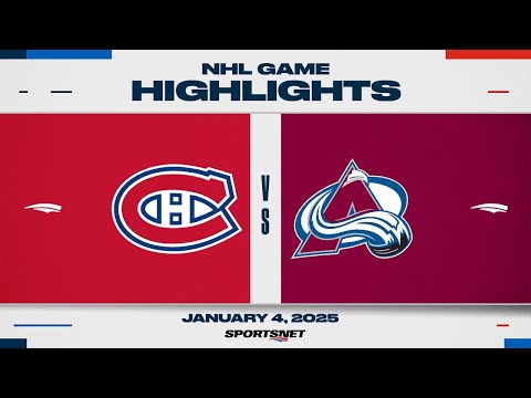 NHL Highlights | Canadiens vs. Avalanche - January 4, 2025