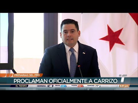 José Gabriel Carrizo recibió acta que lo acredita como candidato presidencial por el PRD