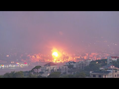 Fires burn in Beirut after night of Israeli airstrikes