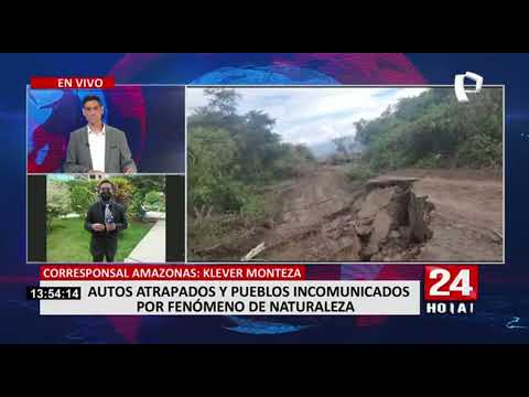 Amazonas: Deslizamiento afecta 150 metros de carretera
