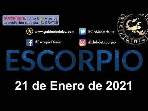 Horóscopo Diario - Escorpio - 21 de Enero de 2021.