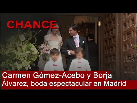Carmen Gómez-Acebo y Borja Álvarez de Estrada deslumbran en su boda en Madrid