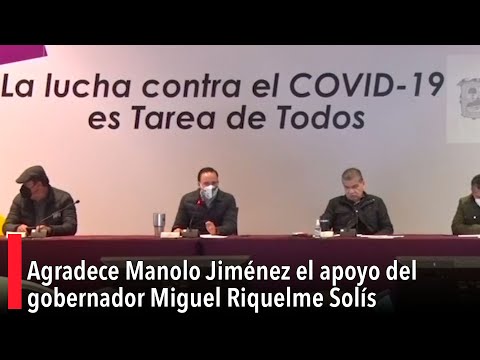 Agradece Manolo Jiménez el apoyo del gobernador Miguel Riquelme Solís