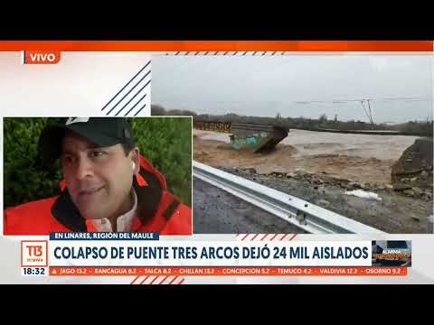 Colapso de Puente Tres Arcos dejó 24 mil aislados en Linares