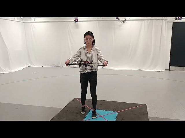 Physical human drone interaction (PHDI) with underactuated drones has been widely explored due to its diverse applications from providing guidance to the visually impaired to virtual reality gaming. An opportunity exists in exploiting the decoupled translational and rotational dynamics of over-actuated drones for PHDI. 

​Watch as an overactuated aircraft gets dragged through the air during human interaction, the aircraft accepting the drag disturbance while maintaining controlled flight.

This work was conducted by Iris Liu and Suvarna Swaraj as a Final Year Research Project in Mechanical and Mechatronics Engineering at the University of Auckland.
