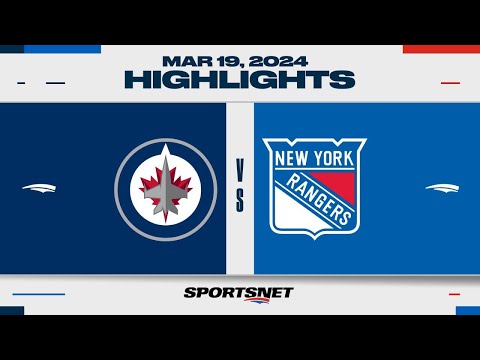 NHL Highlights | Jets vs. Rangers - March 19, 2024