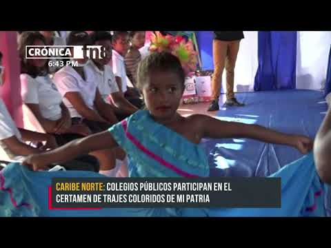 Colegios públicos participan en el certamen de trajes coloridos de mi patria - Nicaragua