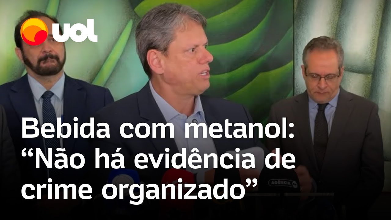 Tarcísio descarta participação do crime organizado na adulteração de bebida com metanol em SP
