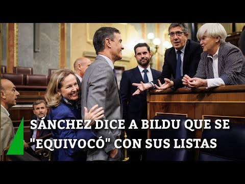 Sánchez dice a Bildu que se equivocó con sus listas