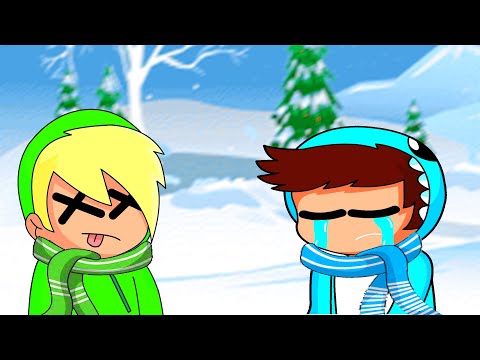 DEMASIADO FRIO EN LA MONTAÑA DE HUMAN FALL🥶NOS CONGELAMOS (NO TERMINA BIEN☠️) CON BEBE MILO Y ADRI