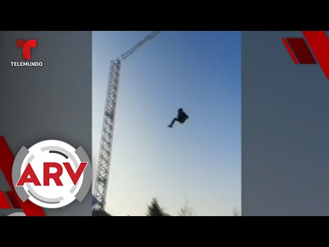 Captan en vídeo cómo un niño sale disparado de una resortera | Al Rojo Vivo | Telemundo