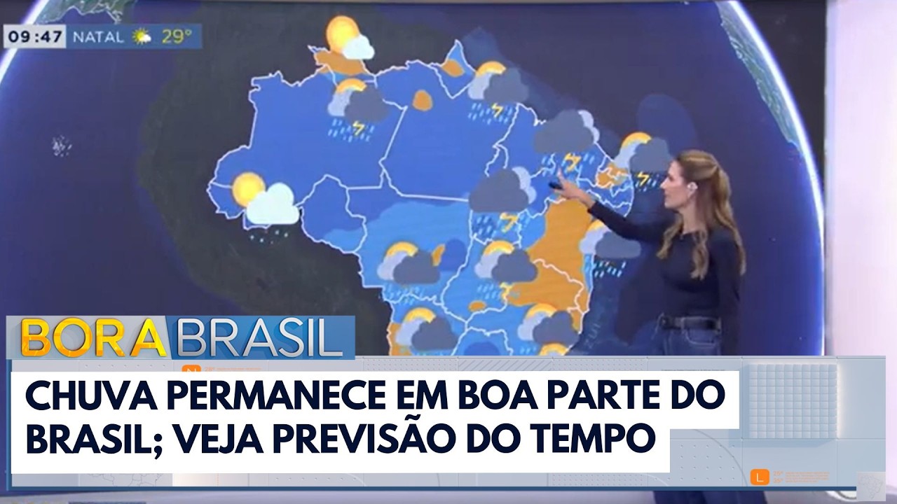 Chuva permanece em boa parte do Brasil; veja previsão do tempo