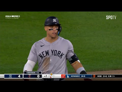 [MLB] 뉴욕 양키스 vs 미네소타 에런 저지 주요장면 (05.16)