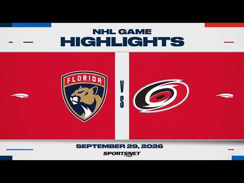 NHL 하이라이트 | 팬서스 대 허리케인스 - 2026년 9월 28일