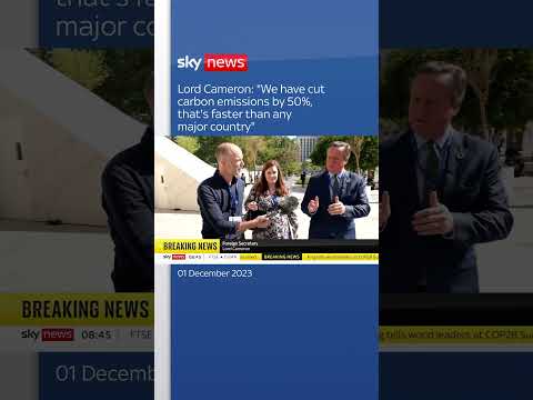 Lord Cameron: "We have cut carbon emissions by 50%"