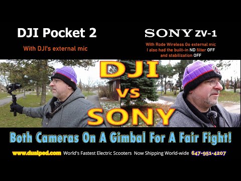 Sony ZV1 On Gimbal vs DJI Pocket 2