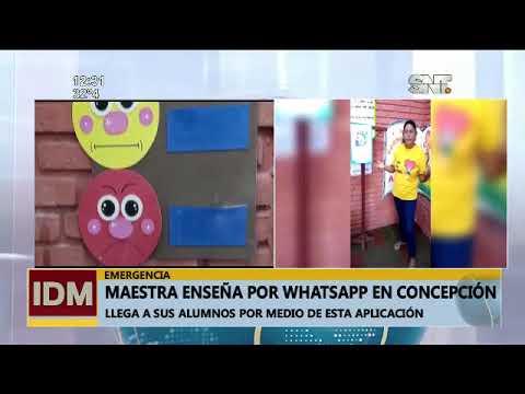 Maestra enseña por WhatsApp en Concepción