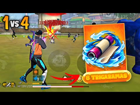 JOGANDO COM O JUTSU "8 TRIGRAMAS" NO <strong>SOLO</strong> VS SQUAD!! RANQUEADA <strong>SOLO</strong> VS SQUAD FREE <strong>FIRE</strong>!!