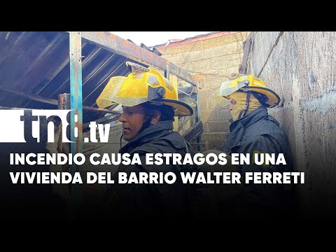 ¿Cable recalentado? Investigan incendio en una casa del Bo. Walter Ferreti, Managua