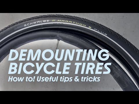 How to demount a bicycle tire with an inner tube - get useful tips & tricks here