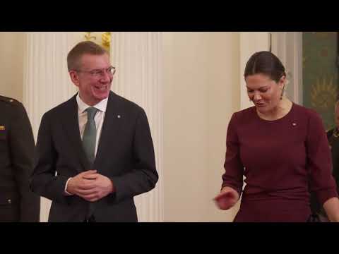 Valsts prezidents Edgars Rinkēvičs tiekas ar Zviedrijas kroņprincesi Viktoriju
