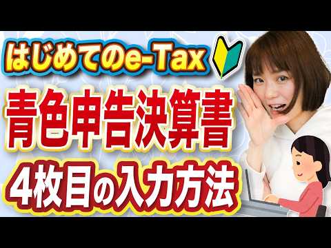 【初心者必見】e-Taxで確定申告４枚目「賃借対照表」を入力する手順