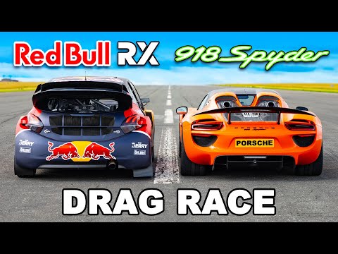Porsche 918 Spider vs Red Bull WRX Rallycross: The Ultimate Drag Race Showdown