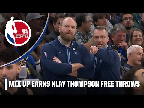 'EGREGIOUS MISTAKE': Klay Thompson mistakenly allowed to take Wiseman's free throws | NBA on ESPN video clip