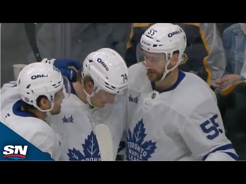 Nic Roy Redirects Feed From Bobby McMann To Get Maple Leafs On The Board On First Shot