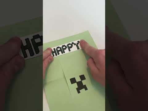🧟♂️ Best Minecraft Diy Birthday Card #diygift #diyideas #diy #minecraft