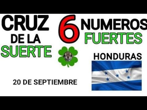 Cruz de la suerte y numeros ganadores para hoy 20 de Septiembre para Honduras