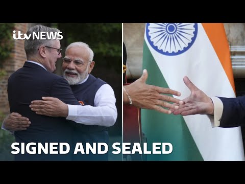 'Historic' UK-India trade deal signed as government insists British workers not undercut | ITV News