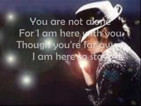 Michael Jackson You Are Not Alone lyrics