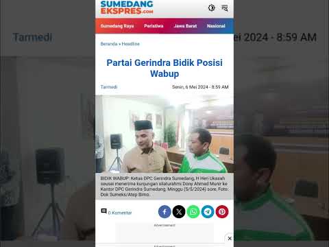 Partai Gerindra Bidik Posisi Wakil Bupati Sumedang