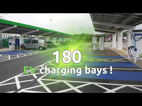 New 180 vehicle charging hub. UK's largest hub has just opened at the NEC, Birmingham.