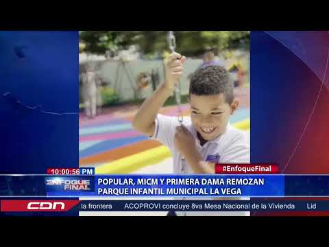 Popular, MICM y primera dama remozan parque infantil municipal La Vega